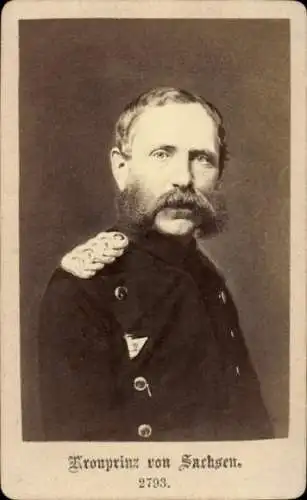 CdV Albert von Sachsen, Kronprinz, Portrait um 1870