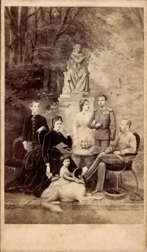 CdV Elisabeth von Österreich-Ungarn, Sisi, Franz Joseph I, Familienportrait