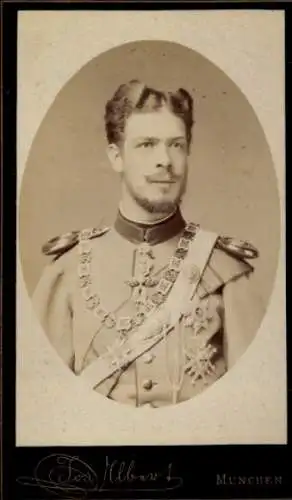 CdV Prinz Ludwig Ferdinand von Bayern, Portrait, Uniform, Orden
