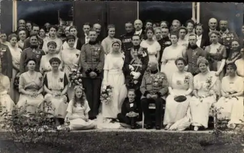 Foto Ak Prinzessin Ingeborg Alix von Oldenburg, Stephan zu Schaumburg Lippe, Hochzeit 1921