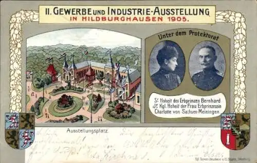 Ak Hildburghausen, II. Gewerbe und Industrie-Ausstellung 1905, Bernhard v. Sachsen-Meiningen