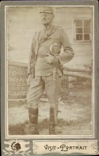 CdV KuK Soldat in Uniform, Offizier, Standportrait