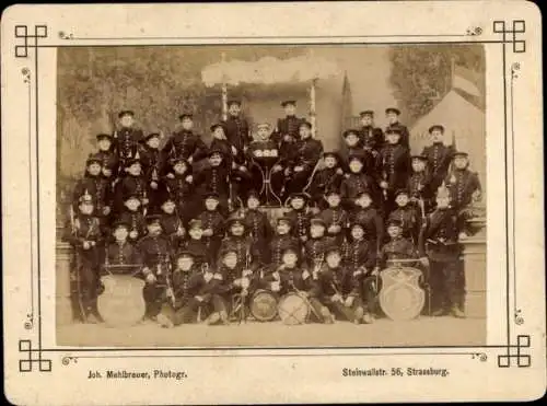 Kabinett Foto Strasbourg Bas Rhin, Deutsche Soldaten in Uniformen, Inf. Rgt. 104, Reserve 1888
