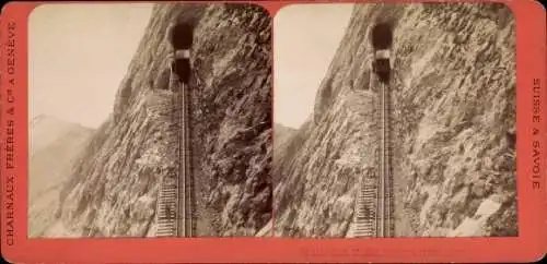 Stereo Foto Kanton Obwalden, Pilatusbahn, Zahnradbahn