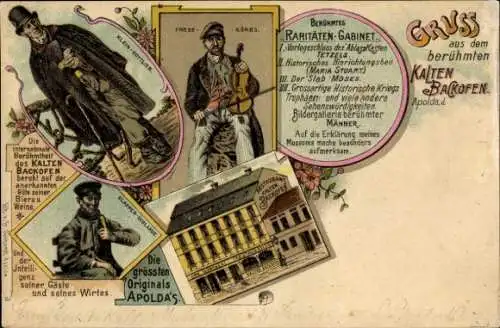 Litho Apolda in Thüringen, Restaurant Kalter Backofen, Berühmtheit