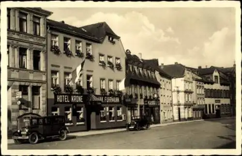 Ak Adenau im Kreis Ahrweiler Rheinland Pfalz, Hotel zur Krone, Geschw. Fuhrmann