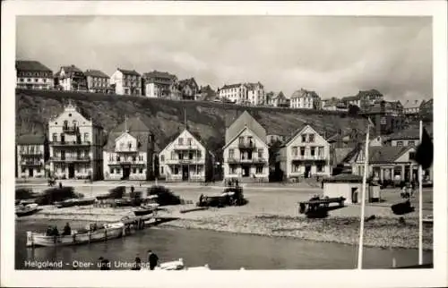 Ak Nordseeinsel Helgoland, Oberland und Unterland