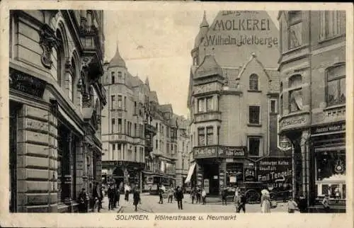 Ak Solingen im Bergischen Land, Kölnerstraße, Neumarkt, Geschäfte, Reklame