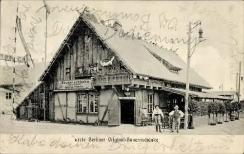Ak Berlin, Erste Original Bauernschänke, H. Engmann, Armee-, Marine- und Kolonialausstellung 1907