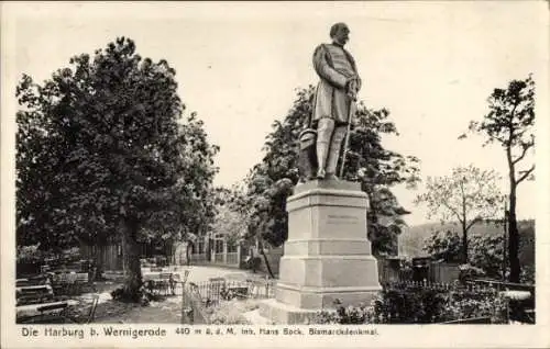 Ak Wernigerode im Harz, Harburg, Bismarckdenkmal