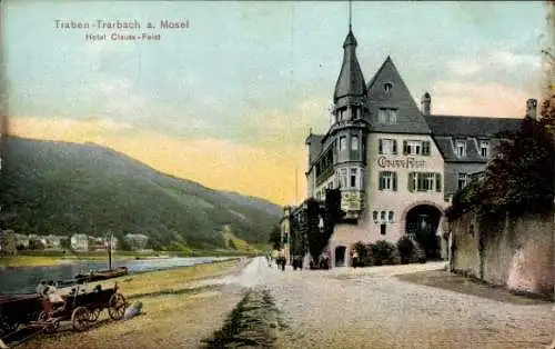 Ak Traben Trarbach an der Mosel, Hotel Clauss-Feist