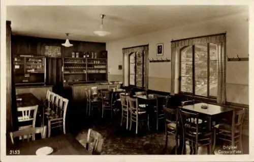 Ak Traben Trarbach an der Mosel, Burgschänke Ruine Grevenburg, Gastraum