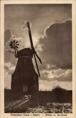 Ak Ostseebad Graal Müritz, Mühle in Alt-Graal