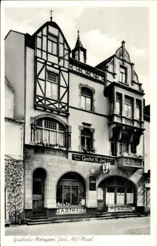 Ak Alf an der Mosel, Gasthof N. Junk, Metzgerei Heinrich Junk