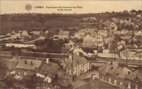 Ak Lobbes Wallonien Hennegau, Panorama des Hameaux du Pont et de Houlen