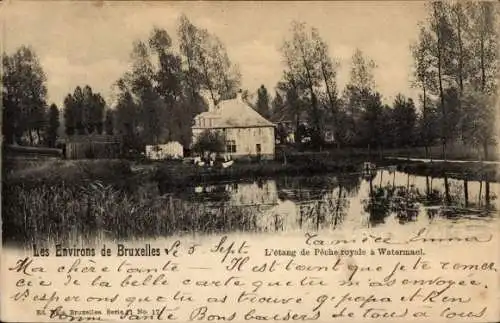 Ak Watermael Boitsfort Bruxelles Brüssel, L'etang de Peche royale