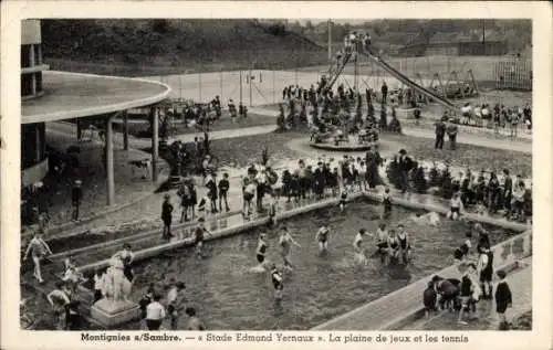 Ak Montignies sur Sambre Charleroi Wallonien Hennegau, Stade Edmond Yernaux, Plaine de jeux, Tennis