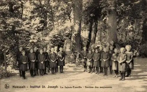 Ak Hoesselt Hoeselt Flandern Limburg, Institut St. Joseph, La Sainte Familie, Gruppenbild, Kinder