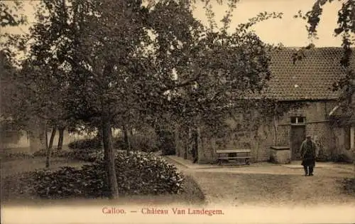 Ak Calloo Kallo Ostflandern, Chateau Van Landegem