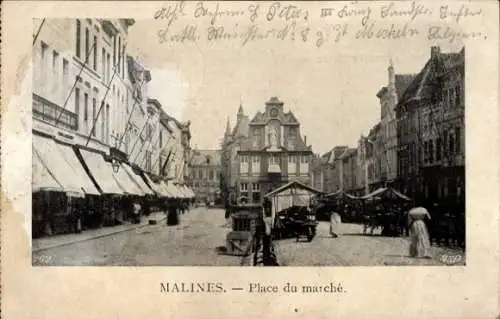 Ak Mechelen Mecheln Malines Flandern Antwerpen, Marktplatz