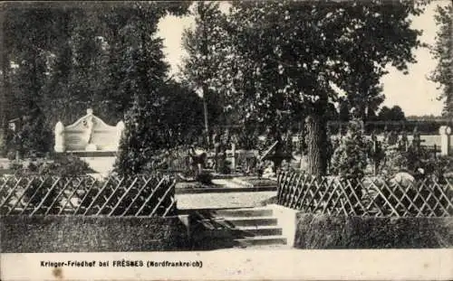 Ak Fresnes Meuse, Krieger-Friedhof