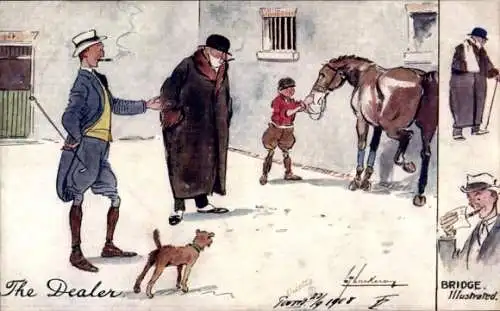 Künstler Ak Thackeray, Lance, Pferd, The Dealer, Bridge Illustrated
