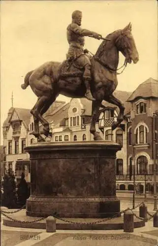 Ak Bremen, Kaiser Friedrich-Denkmal