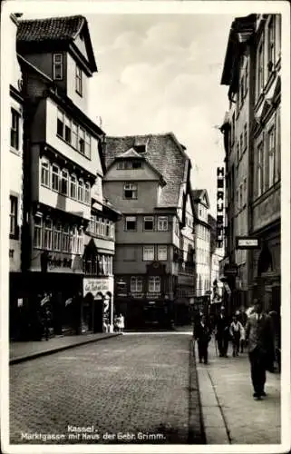 Ak Kassel in Hessen, Marktgasse, Haus der Gebrüder Grimm