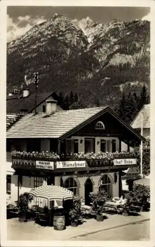 Ak Garmisch Partenkirchen in Oberbayern, Münchner Hofbräustüberl