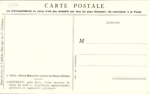 Künstler Ak Duval, C., Cour-Cheverny Loir-et-Cher, Les Chateaux de la Loire, Automobile Circuits