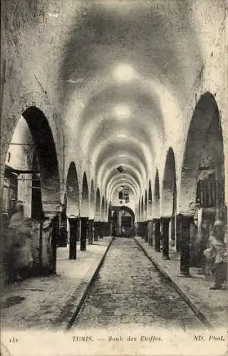 Ak Tunis, Tunesien, Stoff-Souk