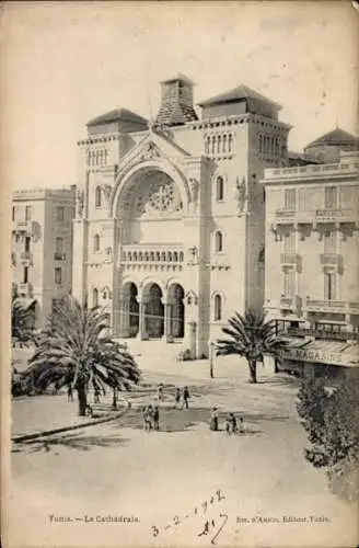 Ak Tunis, Tunesien, Kathedrale