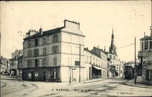 Ak Vanves Hauts de Seine, Rue de la République