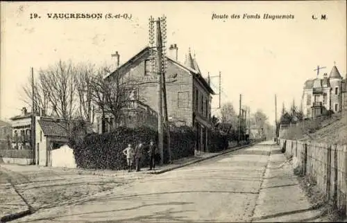 Ak Vaucresson Hauts de Seine, Route des Fonds Huguenots