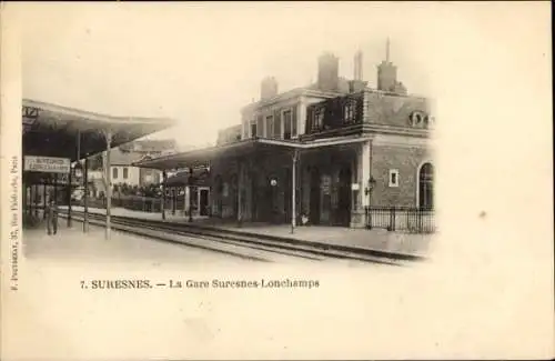 Ak Suresnes Hauts de Seine, Bahnhof Suresnes Longchamps