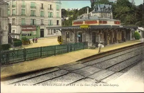 Ak Stadt Avray Deux Sèvres, Bahnhof