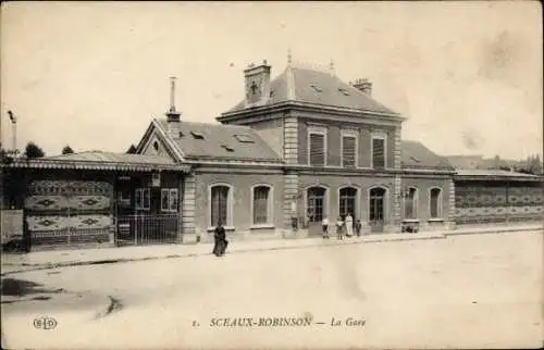 Ak Sceaux Robinson Hauts de Seine, Gare