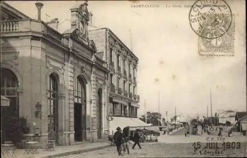 Ak Saint Cloud Hauts de Seine, Gare