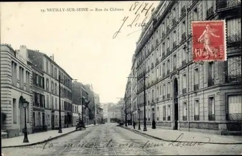 Ak Neuilly sur Seine Hauts de Seine, Rue du Château