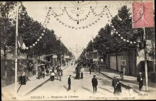 Ak Neuilly sur Seine Hauts de Seine, Avenue Perspective