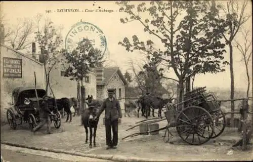 Ak Robinson Hauts de Seine, Cour du Auberge