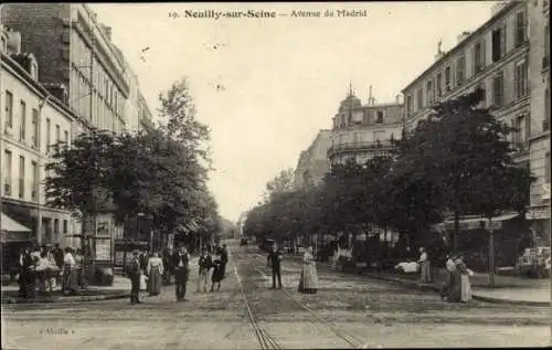 Ak Neuilly sur Seine Hauts de Seine, Avenue de Madrid