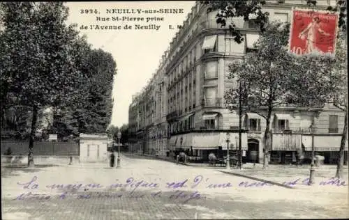 Ak Neuilly sur Seine Hauts de Seine, Rue Saint Pierre