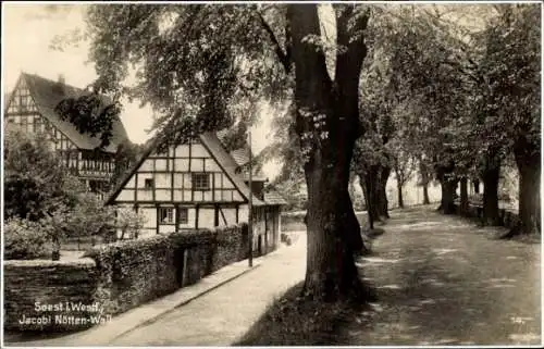 Ak Soest in Westfalen, Jacobi Nötten-Wall, Fachwerkhaus