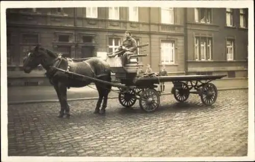 Foto Ak Dortmund im Ruhrgebiet, Pferdefuhrwerk