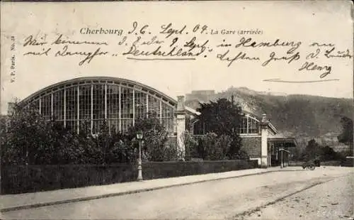 Ak Cherbourg Manche, Bahnhof