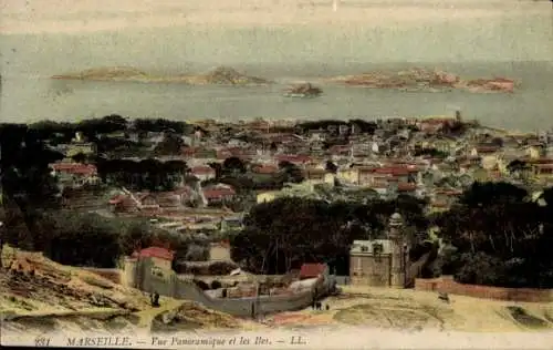 Ak Marseille Bouches du Rhône, Panorama