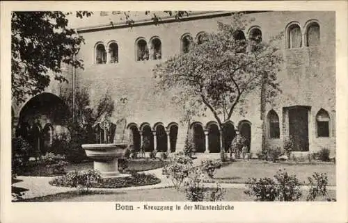 Ak Bonn, Kreuzgang in der Münsterkirche