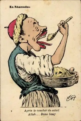 Künstler Ak In Rhamadan, After Sunset