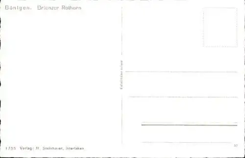 Ak Bönigen Kanton Bern Schweiz, Landschaftsmotiv, Brienzer Rothorn